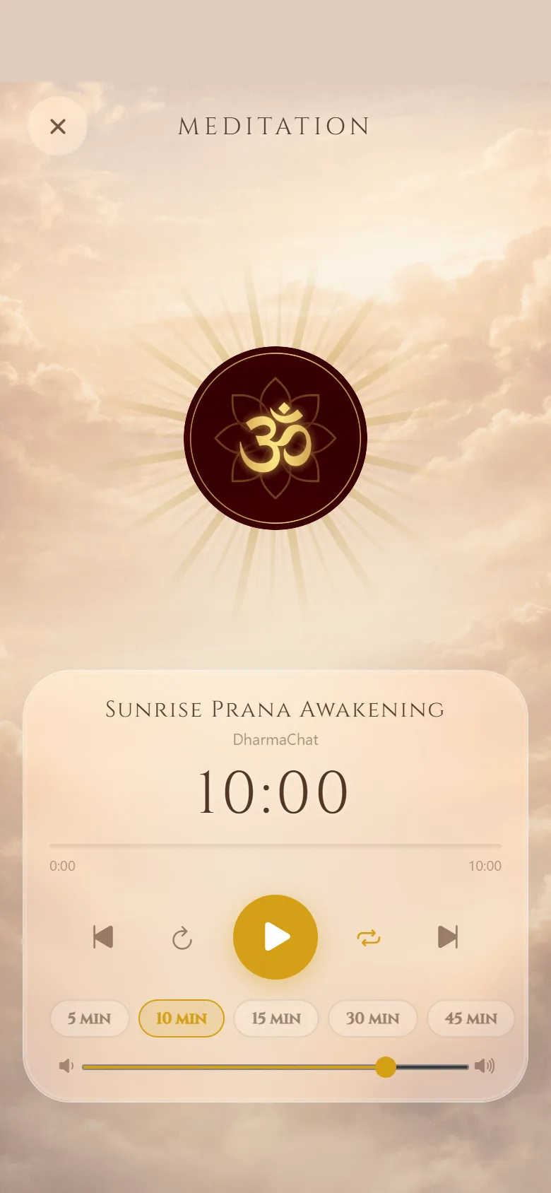 Guided meditation timer