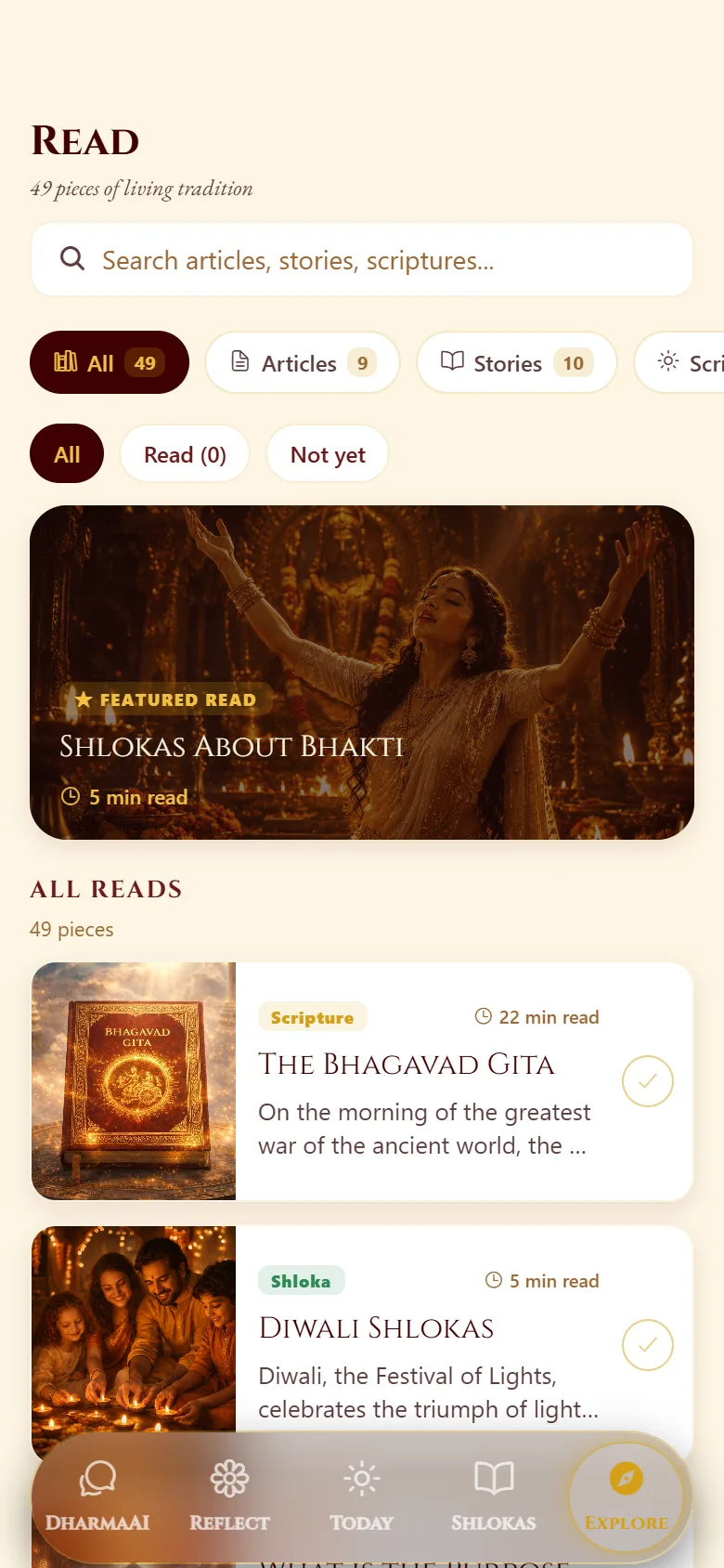 Sacred reads and stories